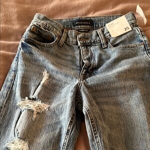 Aeropostale Blue Boyfriend Jeans with Distressed Details